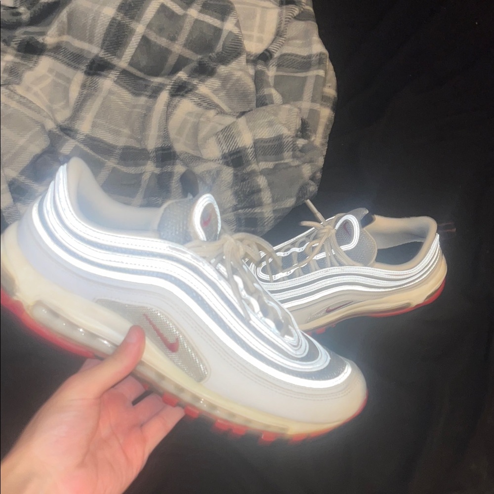 Nike Air Max 97 White and Red Sneakers